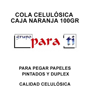 Cola celulósica caja naranja 100gr