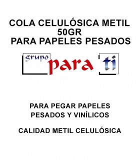 Cola celulósica Metil 50gr para papeles pesados