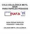 Cola celulósica Metil 50gr para papeles pesados
