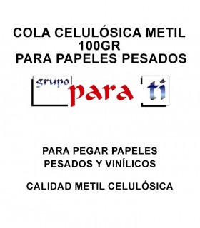 Cola celulósica Metil 100gr para papeles pesados